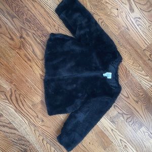 Gap faux fur coat 3T black